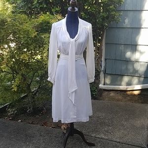 Vintage White Tracy Button-Down Dress